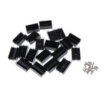 Max 20pc 24x16-40mm MOSFET Aluminium Heat Sink 7805 Transistor Heatsink Radiator