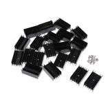 Max 20pc 24x16-40mm MOSFET Aluminium Heat Sink 7805 Transistor Heatsink Radiator
