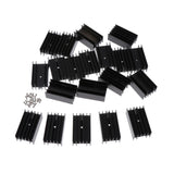 Max 20pc 24x16-40mm MOSFET Aluminium Heat Sink 7805 Transistor Heatsink Radiator
