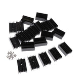 Max 20pc 24x16-40mm MOSFET Aluminium Heat Sink 7805 Transistor Heatsink Radiator