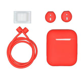 Maxbell Dust-plug Silicone Case Set for AirPods Charging Case w/ Carabiner C