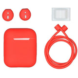 Maxbell Dust-plug Silicone Case Set for AirPods Charging Case w/ Carabiner C