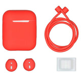 Maxbell Dust-plug Silicone Case Set for AirPods Charging Case w/ Carabiner C