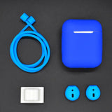 Maxbell Dust-plug Silicone Case Set for AirPods Charging Case w/ Carabiner D