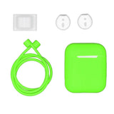Maxbell Dust-plug Silicone Case Set for AirPods Charging Case w/ Carabiner E