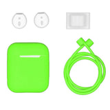 Maxbell Dust-plug Silicone Case Set for AirPods Charging Case w/ Carabiner E