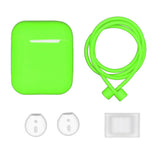 Maxbell Dust-plug Silicone Case Set for AirPods Charging Case w/ Carabiner E