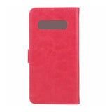 Maxbell PU Leather Flip Phone Case with Card Slot for Samsung Galaxy S10 E Rose Red