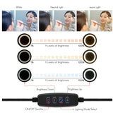 Maxbell 6inch 16cm Desktop Fill Light LED Ring Fill Light + Mini Tripod for Makeup