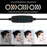 Maxbell 6inch 16cm Desktop Fill Light LED Ring Fill Light + Mini Tripod for Makeup