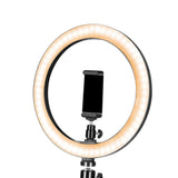 Max 10" Led Selfie Ring Live Light Phone Stream Makeup Holder Tripod Black 2