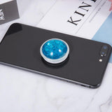 Maxbell Glitter Dynamic Starry Sky Sand Popular Phone Holder Finger Ring  Sky Blue