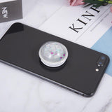 Maxbell Glitter Dynamic Starry Sky Sand Popular Phone Holder Finger Ring  Silver