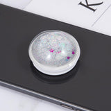 Maxbell Glitter Dynamic Starry Sky Sand Popular Phone Holder Finger Ring  Silver