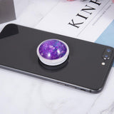 Maxbell Glitter Dynamic Starry Sky Sand Popular Phone Holder Finger Ring   Purple