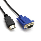 Max HDTV HDMI Gold Male To VGA HD-15 Male 15 Pin Adapter Cable 3FT 1080P Vedio