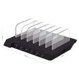 Maxbell Multi Port Fast Charging USB Phone Charger Station Dock Stand US Plug Black