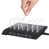 Maxbell Multi Port Fast Charging USB Phone Charger Station Dock Stand US Plug Black
