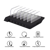 Maxbell Multi Port Fast Charging USB Phone Charger Station Dock Stand US Plug Black
