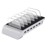 Maxbell Multi Port Fast Charging USB Phone Charger Station Dock Stand US Plug Silver