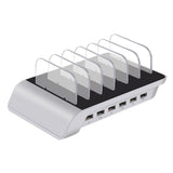 Maxbell Multi Port Fast Charging USB Phone Charger Station Dock Stand US Plug Silver