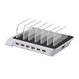 Maxbell Multi Port Fast Charging USB Phone Charger Station Dock Stand US Plug Silver