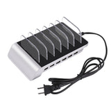 Maxbell Multi Port Fast Charging USB Phone Charger Station Dock Stand US Plug Silver