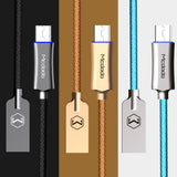 Max 1M Micro USB Charge QC 3.0 Fast Charge Data Cable for Android Phone Golden