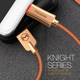 Max 1M Micro USB Charge QC 3.0 Fast Charge Data Cable for Android Phone Golden