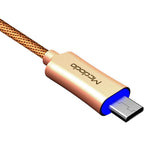 Max 1M Micro USB Charge QC 3.0 Fast Charge Data Cable for Android Phone Golden