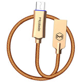 Max 1M Micro USB Charge QC 3.0 Fast Charge Data Cable for Android Phone Golden