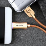 Max 1M Micro USB Charge QC 3.0 Fast Charge Data Cable for Android Phone Golden