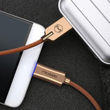 Max 1M Micro USB Charge QC 3.0 Fast Charge Data Cable for Android Phone Golden