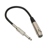 Maxbell 3Pin XLR Male to 1/4" 6.35mm Female Plug Stereo Microphone Cable 1m
