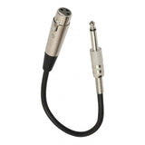 Maxbell 3Pin XLR Male to 1/4" 6.35mm Female Plug Stereo Microphone Cable 1m