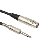 Maxbell 3Pin XLR Male to 1/4" 6.35mm Female Plug Stereo Microphone Cable 1m