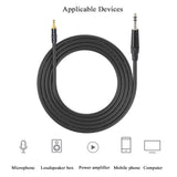Max 3.5mm to 6.35mm Jack Stereo Headphone Audio Extension Cable 1.5m