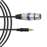 Max XLR 3-Pin Male to 3.5mm 1/8" Stereo Plug Shielded Microphone Mic Cable 3m