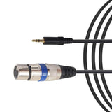 Max XLR 3-Pin Male to 3.5mm 1/8" Stereo Plug Shielded Microphone Mic Cable 3m