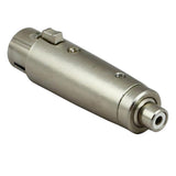 Max RCA Female to 3 Pin XLR Female Jack Adapter Mic Amp Microphone DJ Connector