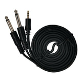 Max 3.5mm 1/8" TRS to Dual 6.35mm 1/4" TS Mono Stereo Y-Cable Splitter  1x 1.5m