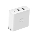 Maxbell 3 USB Ports Multiple Power Adapter with Cable White for iPhone 8