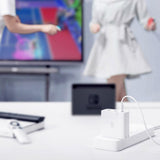 Maxbell 3 USB Ports Multiple Power Adapter with Cable White for iPhone 8