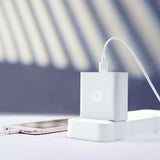 Maxbell 3 USB Ports Multiple Power Adapter with Foldable Plug White for iPhone