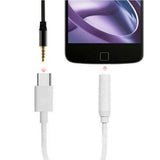 Max USB 3.1 Type C Male to 3.5mm AUX Female Earphone Audio Adapter Cable White