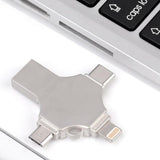 Maxbell New HighSpeed Four-in-one Metal Mobile Phone Flash Drive Memory U Disk 128GB