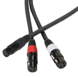 Max XLR 5 Pin Female to Dual XLR 3 Pin Female Audio Cable Plug Stereo Lead