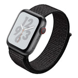 Maxbell For Apple Watch Strap Nylon Watch Strap Sports Loop  Black + White
