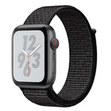 Maxbell For Apple Watch Strap Nylon Watch Strap Sports Loop  Black + White