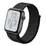 Maxbell For Apple Watch Strap Nylon Watch Strap Sports Loop  Black + White